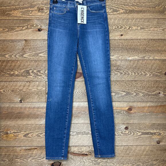 L'Agence The Margot High Rise Ankle Skinny Jeans in Dark Vintage Size 25 NWT - Picture 1 of 6